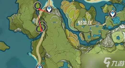 原神青蛙快速收集線路