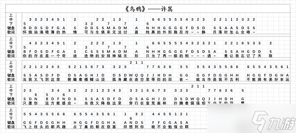 原神乌鸦琴谱