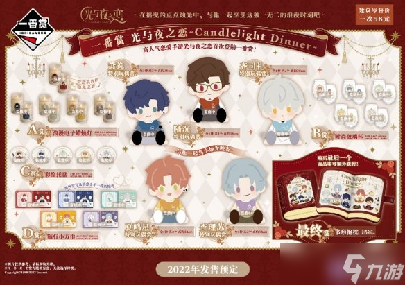 《光与夜之恋》一番赏介绍 一番赏有什么？