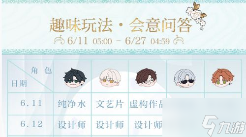 光与夜之恋会意问答第十一天答案是什么？会意问答第十一天答案大全