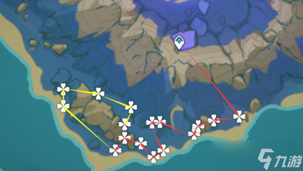 《原神》2.7版鳴草高效采集路線