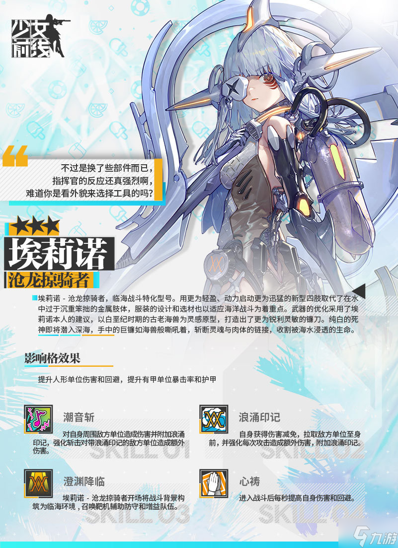 少女前线埃莉诺沧龙掠骑者 少女前线沼跃鱼埃莉诺技能介绍