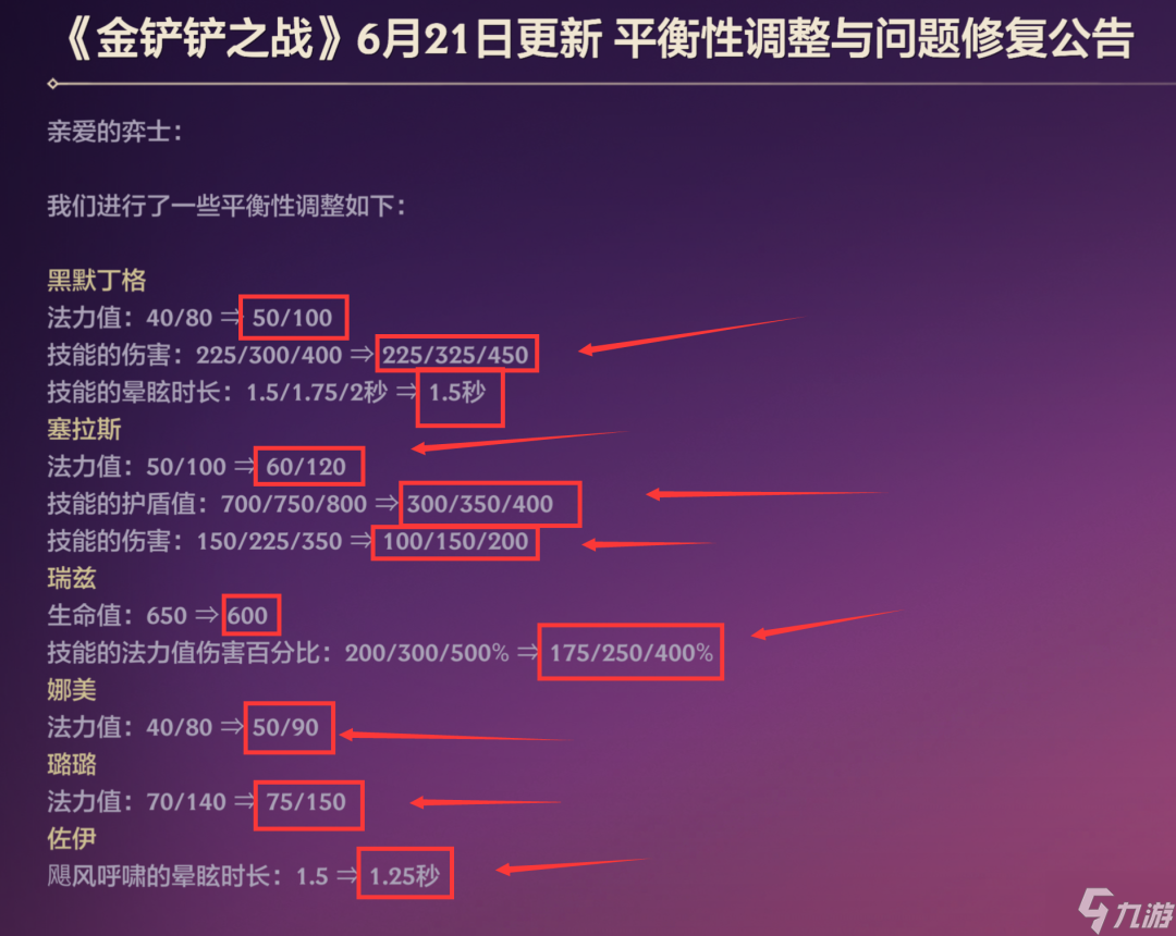 金铲铲之战6月21日热补丁更新 法师体系削弱