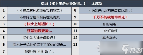 《原神》久岐忍邀约事件分歧选项攻略 久岐忍邀约全结局、成就解锁条件