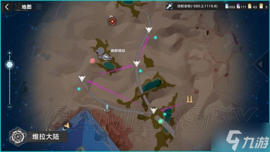 《幻塔》维拉镜元蓝色密码箱I型速刷路线图