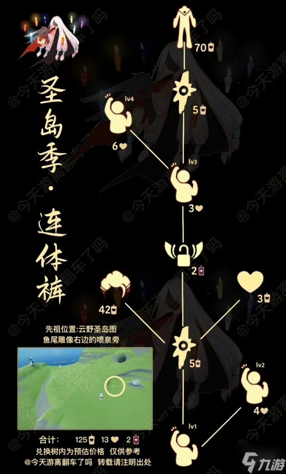 《光遇》连体裤兑换图 6.30复刻连体裤先祖兑换表