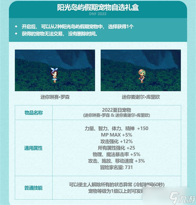 DNF2022年夏日套上架时间