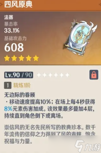 原神四風原典突破材料一覽