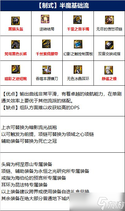 《DNF》復(fù)仇者110級(jí)半魔基礎(chǔ)流裝備搭配介紹