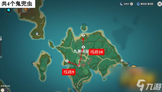 原神2.8鬼兜虫在哪里-2.8鬼兜虫采集路线图