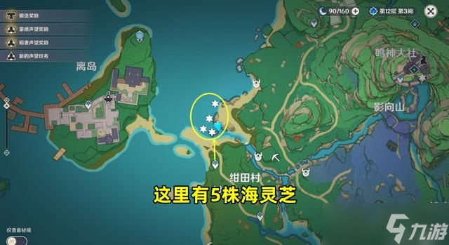 原神2.8海灵芝采集点路线图汇总2022