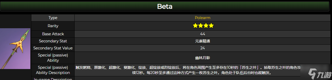 原神贯月矢90级属性一览 满级面板分享
