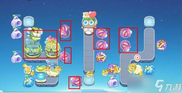 保卫萝卜4太空穿越第12关怎么过-太空穿越第12关满星攻略