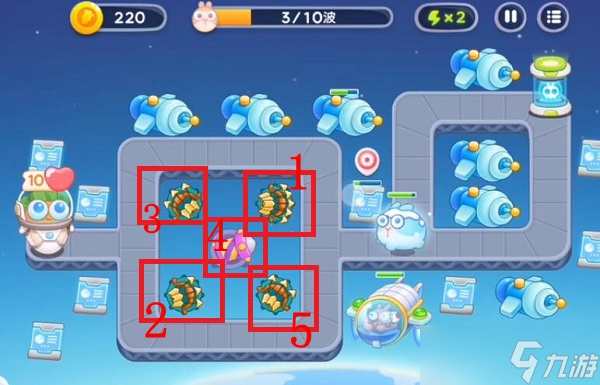 《<a id='link_pop' class='keyword-tag' href='https://www.9game.cn/bwlb4/'>保卫萝卜4</a>》太空穿越第55关怎么满星通关 太空穿越第55关满星攻略