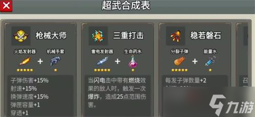 《闯关专家》超武合成表大全