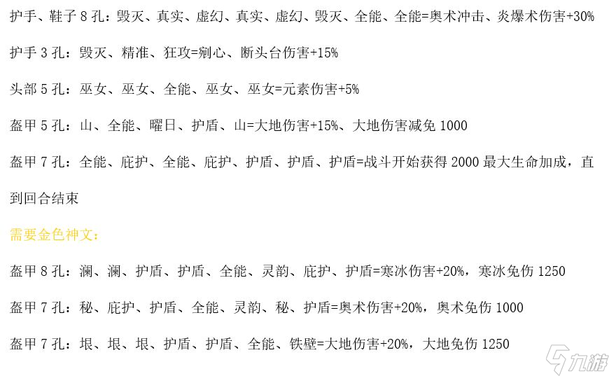 再刷一把防具符文需求孔數(shù)及通用搭配推薦