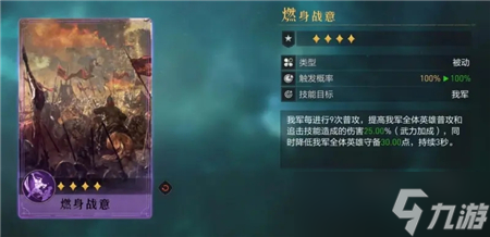 《<a id='link_pop' class='keyword-tag' href='https://www.9game.cn/zhongfandiguo/'>重返帝国</a>》燃身战意适合谁 燃身战意英雄搭配详情