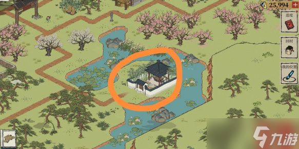 江南百景图桃花村碑文在什么位置-江南百景图桃花村碑文具体位置一览