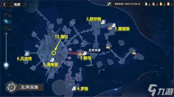 《幻塔》无序深渊科尔顿位置介绍
