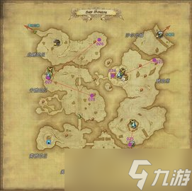 ff14探索筆記各地圖方便快捷的飛行路線示意（五）