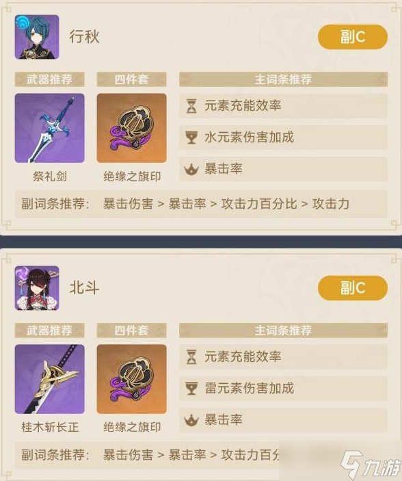 原神宵宫武装队搭配思路