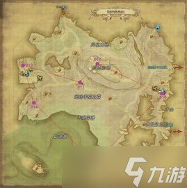 ff14探索筆記各地圖方便快捷的飛行路線示意（五）