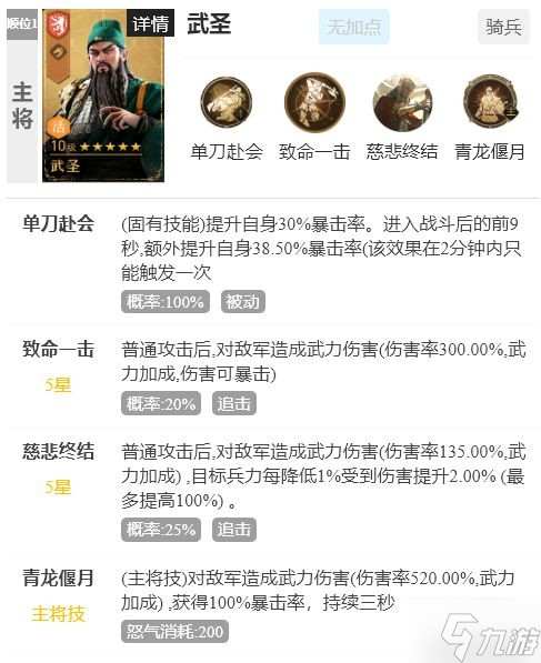 《重返帝国》暴击关羽骑阵容攻略