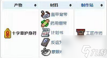 泰拉瑞亚怎么制作十字章护身符 护身符做法介绍