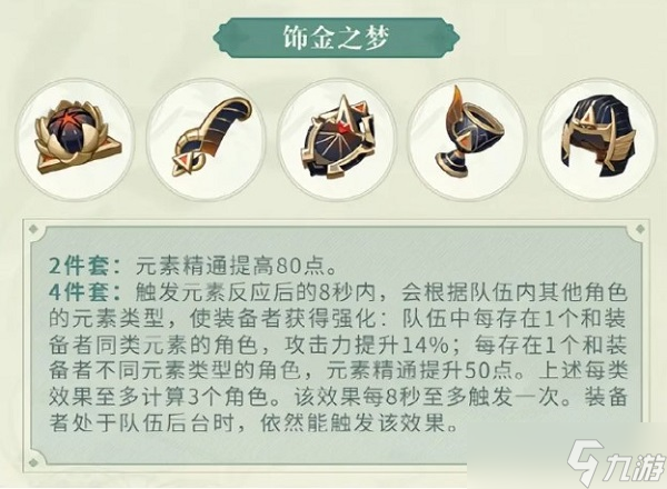 《原神》3.0圣遗物饰金之梦推荐角色攻略