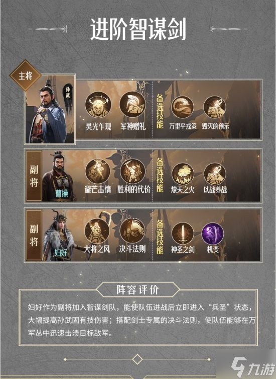 《重返帝国》S3智谋剑阵容搭配详解