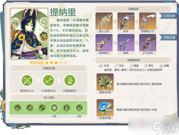 《原神》3.0提纳里角色池抽取建议与培养心得
