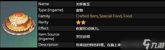 《原神》關(guān)懷備至食譜獲得方法