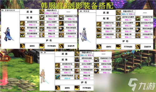 DNF9.22版本全民手搓 韩服五大男鬼剑士 前三装备搭配一览
