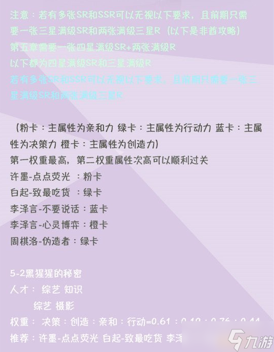 恋与制作人如何通过第五章？恋与制作人攻略第五章