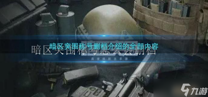 暗区突围称号删档介绍的全部内容