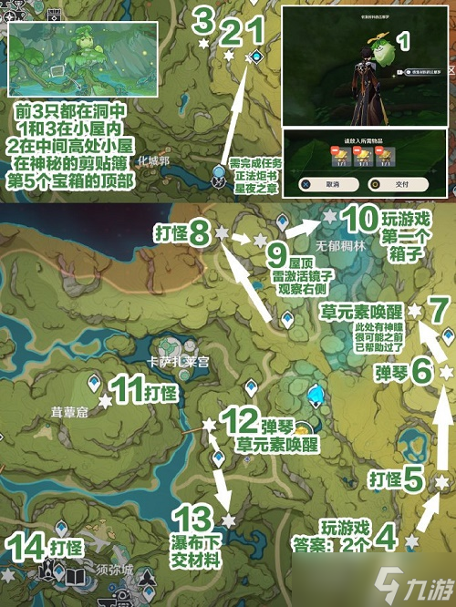 《原神》帮助76个兰那罗位置大全最详细