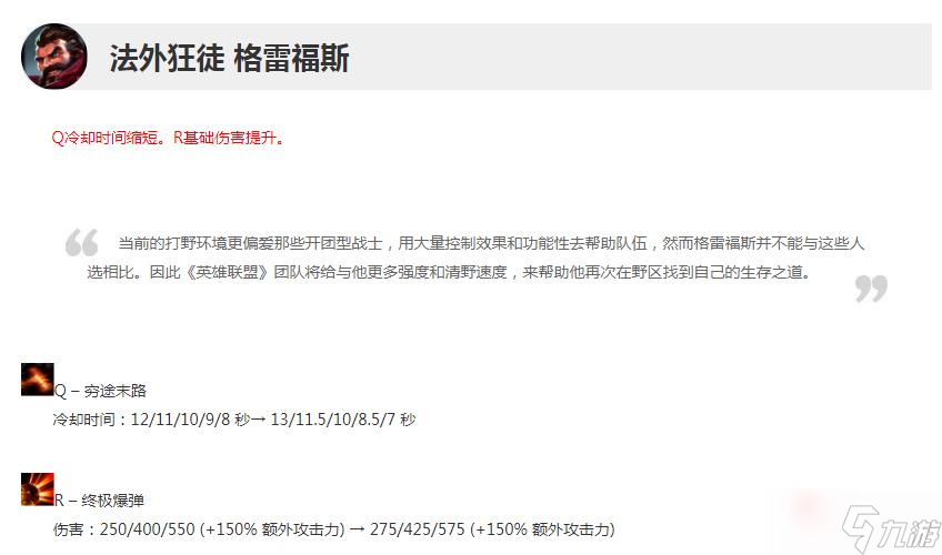 《英雄联盟》12.17版本男枪加强一览