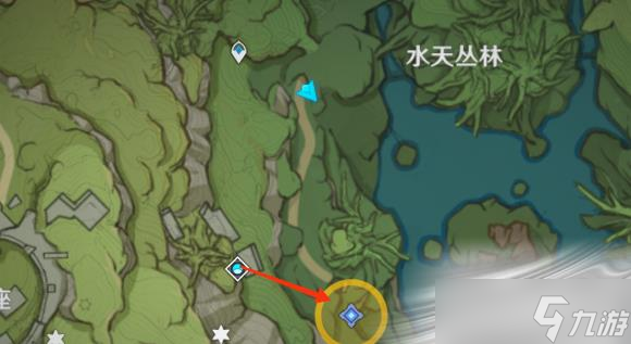 《原神》沉睡的根系位置