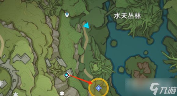 《原神》沉睡的根系位置