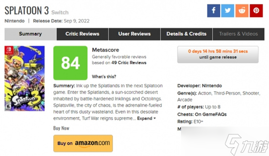 《喷射战士3》评分怎么样 游戏评分情况一览