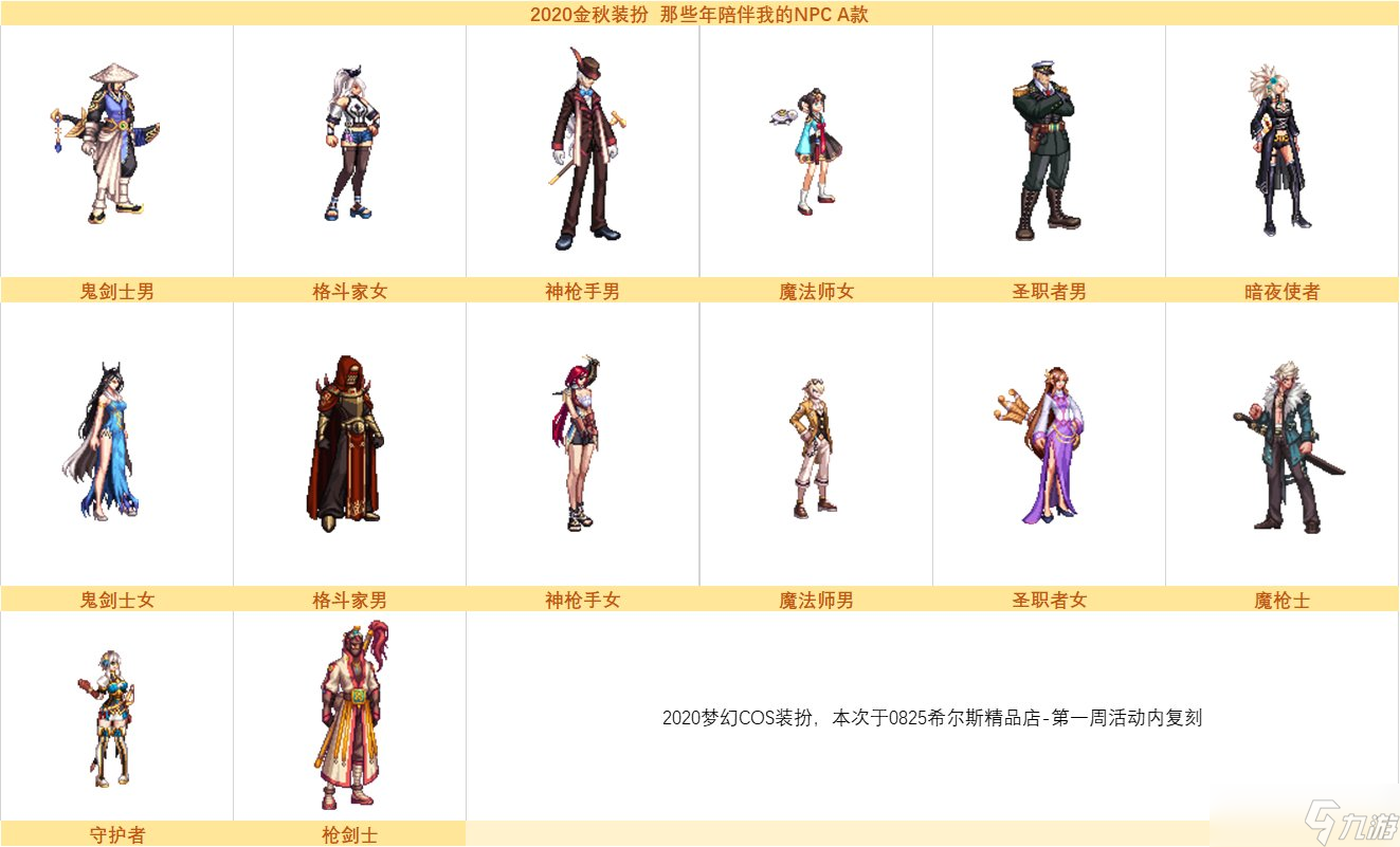地下城与勇士DNF第三周希尔斯精品店全部时装外观图片一览