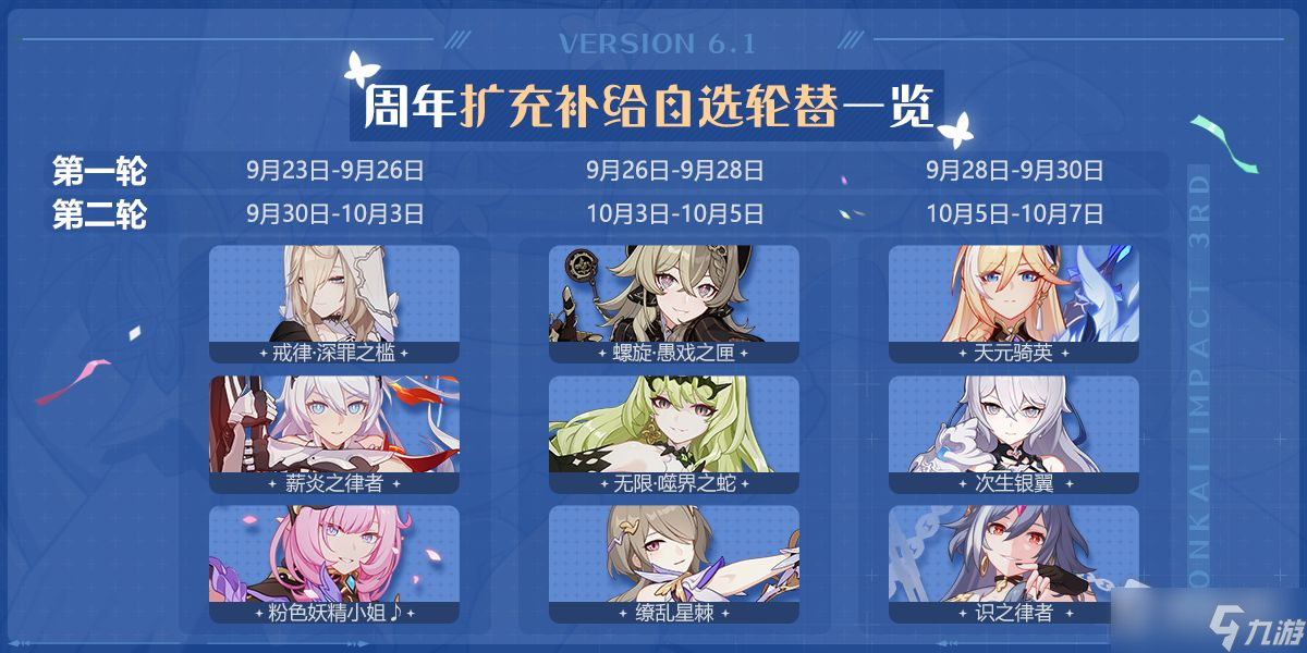 《崩坏3》六周年庆补给礼包介绍