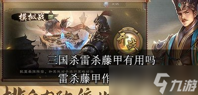 三国杀雷杀藤甲有什么作用 雷杀藤甲作用介绍