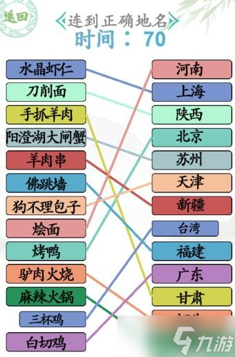 《汉字找茬王》美食连线通关攻略