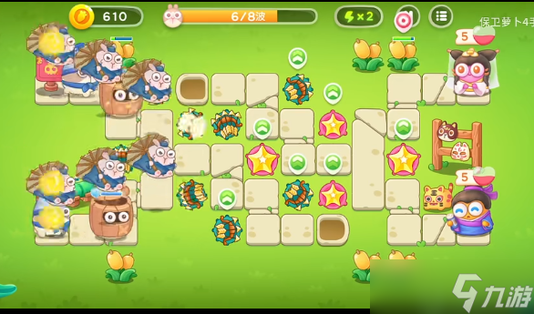 保卫萝卜4白萝卜53关攻略图解