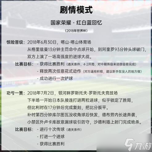 《綠茵信仰》劇情模式有哪些