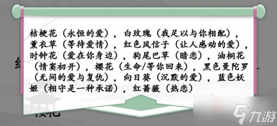 《漢字找茬王》花語連連看通關(guān)攻略