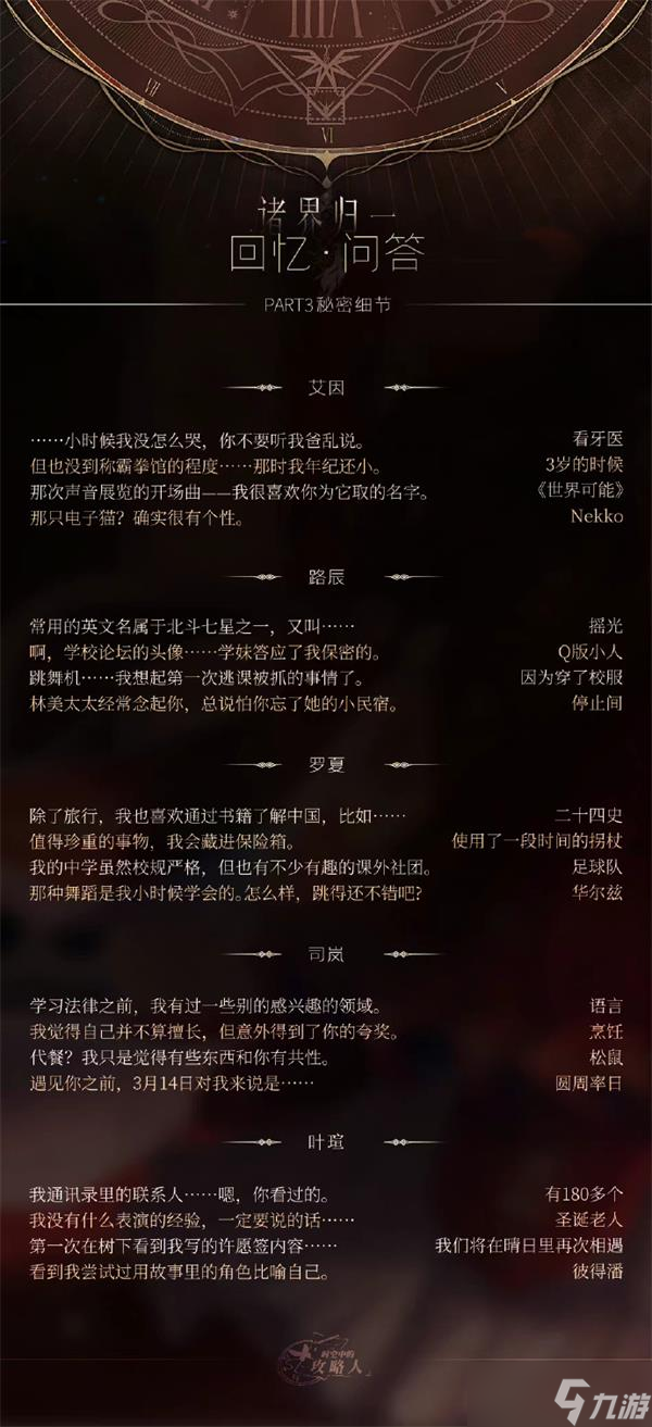 时空中的绘旅人诸界归一答案大全一览