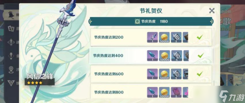 原神风信之锋满精满级属性如何
