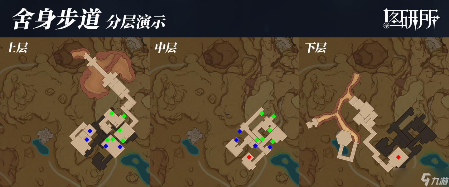 《原神》须弥沙漠赤王陵地下上下分层地图预览